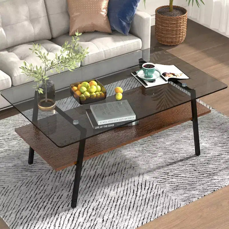 Table Basse en Verre Moderne Table de Salon Table d'Appoint - ModernLuxe