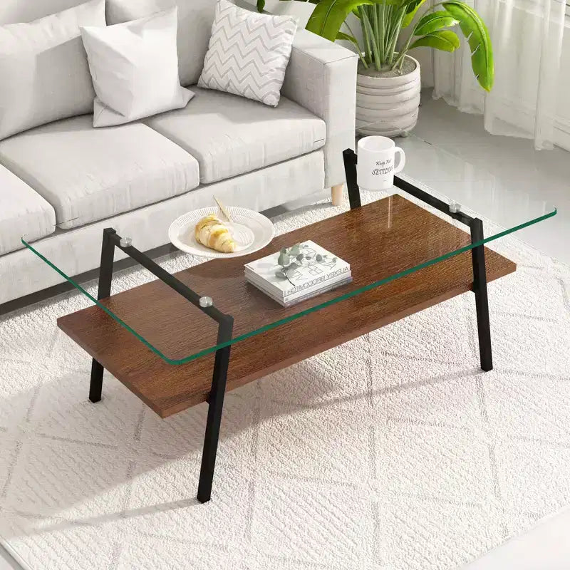 Table Basse en Verre Moderne Table de Salon Table d'Appoint - ModernLuxe