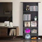 Meuble de rangement multimédia VEVOR, étagère DVD 5 niveaux pouvant contenir jusqu'à 240 CD, étagères CD réglables, protège et organise la musique et les films