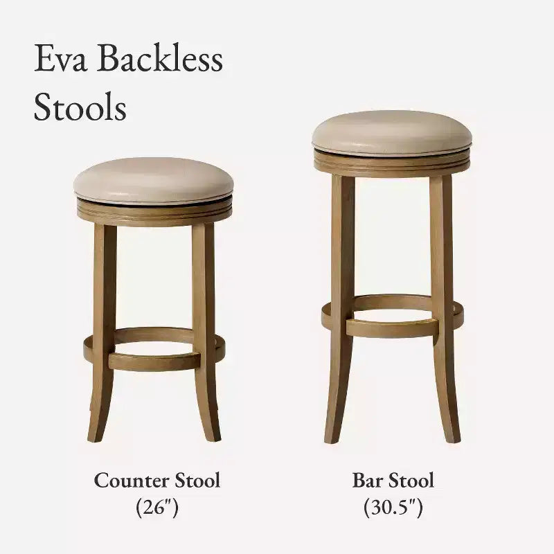 Tabouret de comptoir de cuisine Maven Lane Eva avec similicuir 26