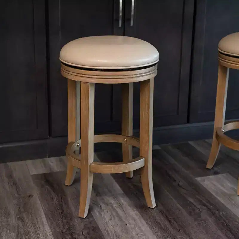 Tabouret de comptoir de cuisine Maven Lane Eva avec similicuir 26