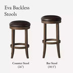 Tabouret de comptoir de cuisine Maven Lane Eva avec similicuir 26
