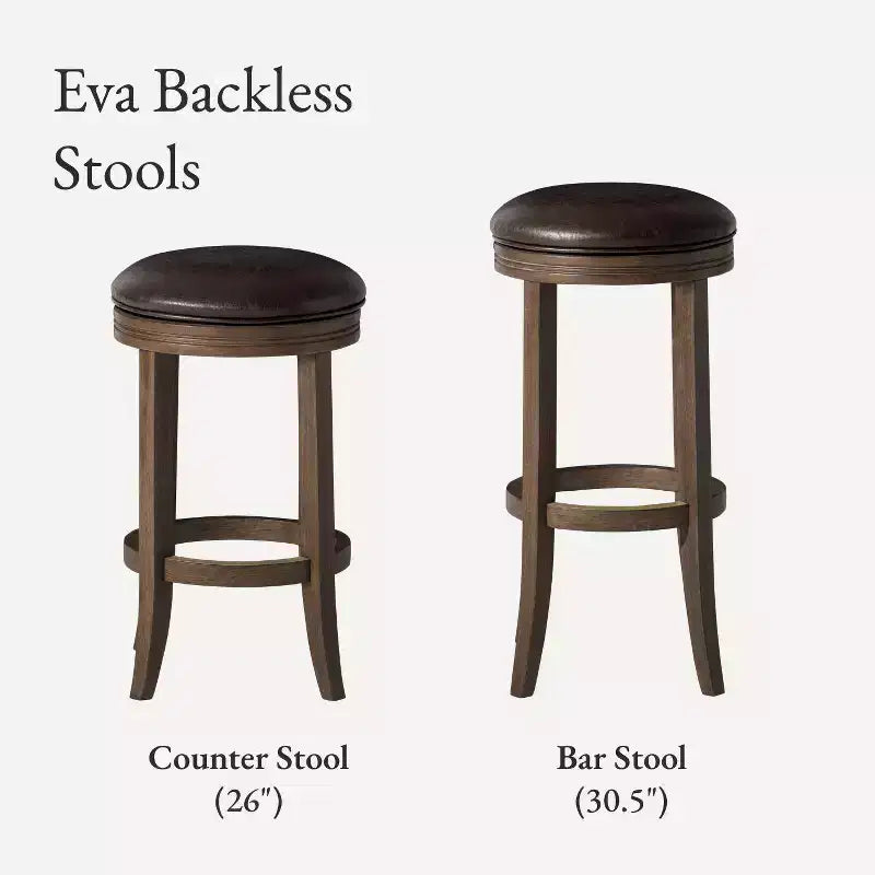 Tabouret de comptoir de cuisine Maven Lane Eva avec similicuir 26