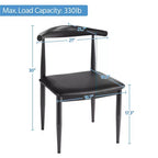 Yaheetech Lot de 4 Chaises de Salle à Manger Modernes avec Pieds en Métal, Noir