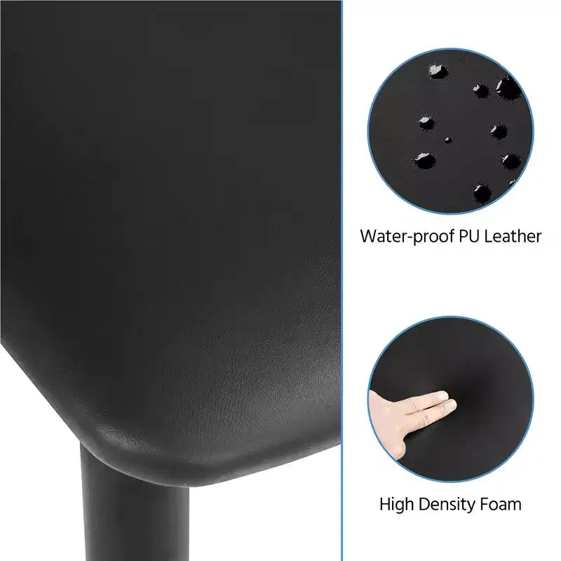 Yaheetech Lot de 4 Chaises de Salle à Manger Modernes avec Pieds en Métal, Noir