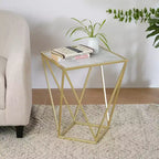 Table d'appoint moderne Christopher Knight Home Lisbon en verre avec cadre en fer