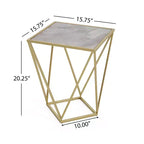 Table d'appoint moderne Christopher Knight Home Lisbon en verre avec cadre en fer