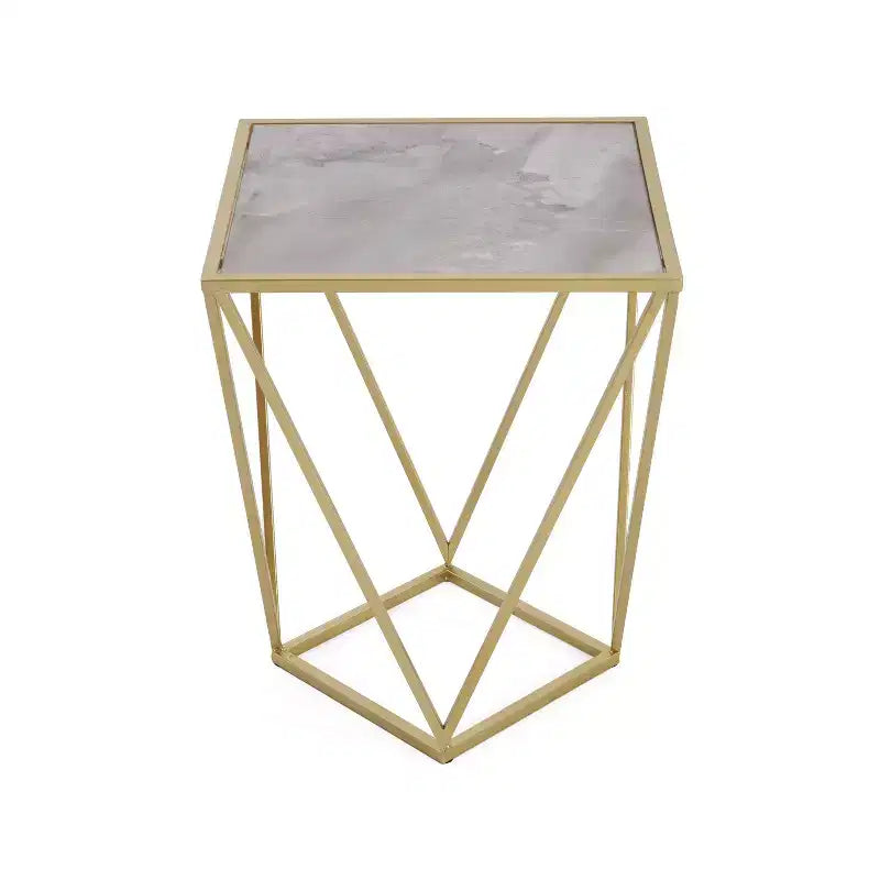 Table d'appoint moderne Christopher Knight Home Lisbon en verre avec cadre en fer