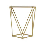 Table d'appoint moderne Christopher Knight Home Lisbon en verre avec cadre en fer