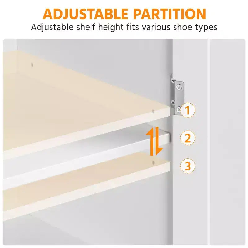 Meuble de rangement pour chaussures Yaheetech à 5 niveaux réglables avec porte persienne