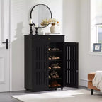 Meuble de rangement pour chaussures Yaheetech à 5 niveaux réglables avec porte persienne
