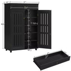 Meuble de rangement pour chaussures Yaheetech à 5 niveaux réglables avec porte persienne