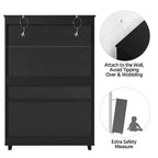 Meuble de rangement pour chaussures Yaheetech à 5 niveaux réglables avec porte persienne