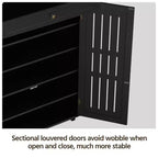 Meuble de rangement pour chaussures Yaheetech à 5 niveaux réglables avec porte persienne