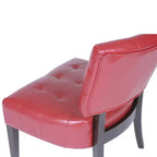 Fauteuil d'appoint moderne Okak avec revêtement touffeté confortable, coussins profonds, fauteuil en cuir mélangé avec assise surdimensionnée et pieds en bois massif.