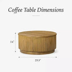 Maven Lane Dallas Table basse ronde moderne en bois 30