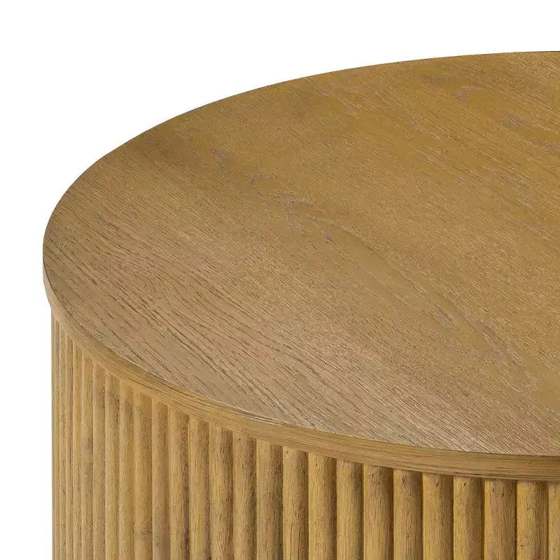 Maven Lane Dallas Table basse ronde moderne en bois 30