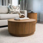 Maven Lane Dallas Table basse ronde moderne en bois 30