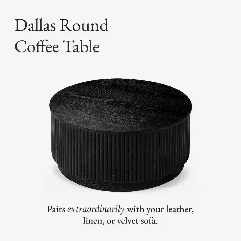 Maven Lane Dallas Table basse ronde moderne en bois 30