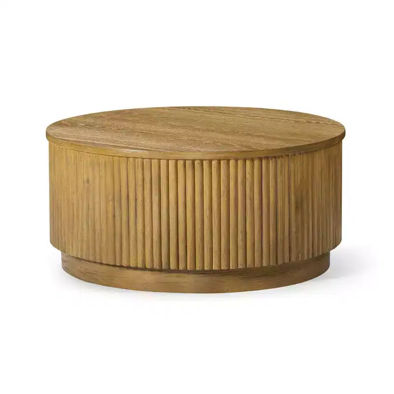 Maven Lane Dallas Table basse ronde moderne en bois 30