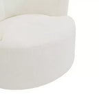 Fauteuil pivotant Okak 360, fauteuil d'appoint en peluche avec appuie-tête réglable, chaises confortables pour le salon, le bureau, la chambre