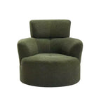Fauteuil pivotant Okak 360, fauteuil d'appoint en peluche avec appuie-tête réglable, chaises confortables pour le salon, le bureau, la chambre