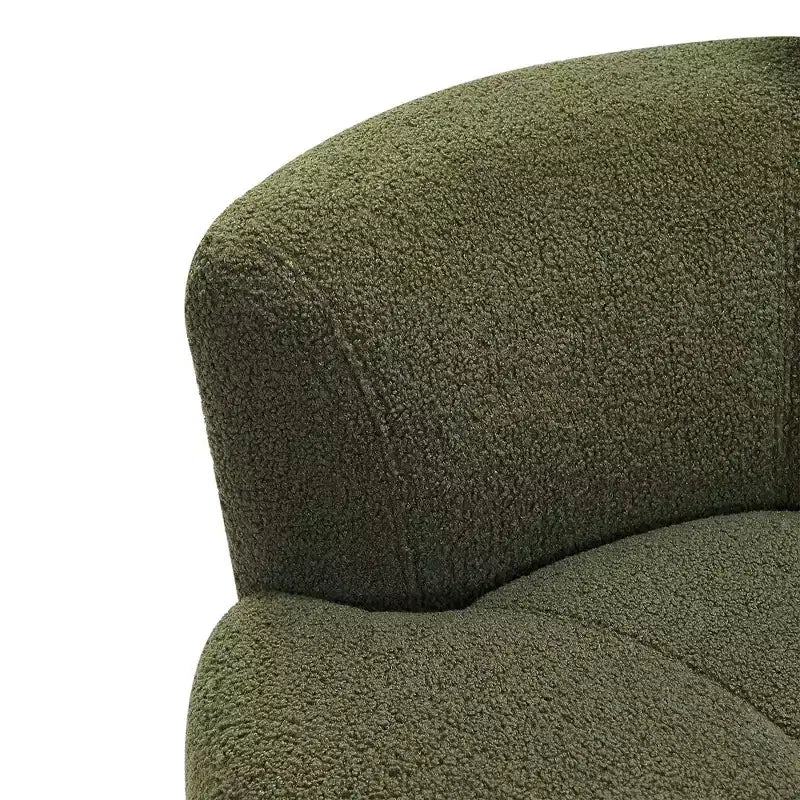 Fauteuil pivotant Okak 360, fauteuil d'appoint en peluche avec appuie-tête réglable, chaises confortables pour le salon, le bureau, la chambre