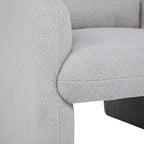 Fauteuil d'appoint minimaliste Okak en tissu polaire Teddy avec oreiller douillet, fauteuil simple pour salon, bureau, chambre à coucher