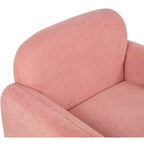 Fauteuil d'appoint minimaliste Okak en tissu polaire Teddy avec oreiller douillet, fauteuil simple pour salon, bureau, chambre à coucher