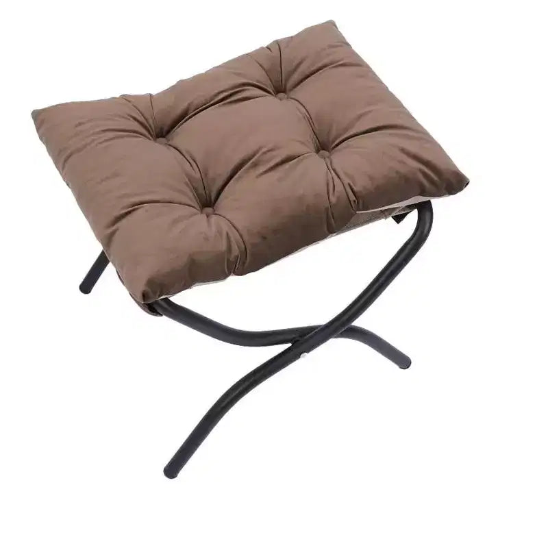 Fauteuil d'appoint Okak en tissu de coton, fauteuil paresseux avec poche latérale rembourrée, fauteuil de salon, canapé de loisirs avec cadre en acier