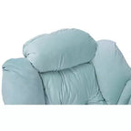 Fauteuil d'appoint Okak en tissu de coton, fauteuil paresseux avec poche latérale rembourrée, fauteuil de salon, canapé de loisirs avec cadre en acier