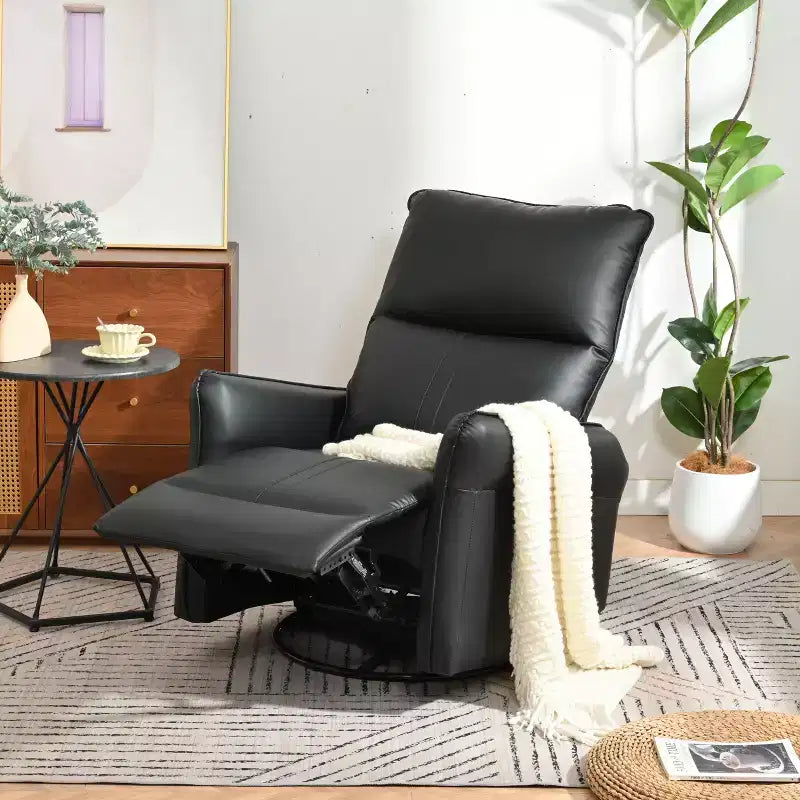 Fauteuil inclinable électrique Okak Power Rocking avec poche latérale Fauteuil d'appoint pivotant à 270° Petit canapé pour salon, chambre et salle de cinéma maison