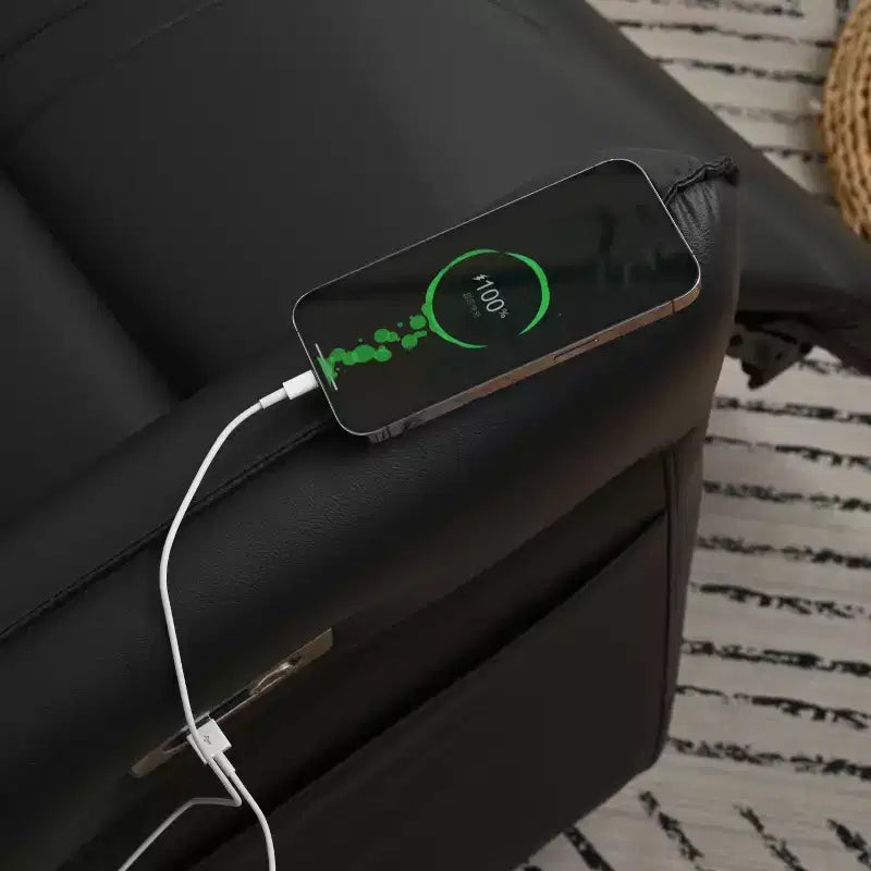 Fauteuil inclinable électrique Okak Power Rocking avec poche latérale Fauteuil d'appoint pivotant à 270° Petit canapé pour salon, chambre et salle de cinéma maison