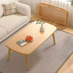 Table basse moderne en bois, petite table d'appoint de canapé pliable, table basse rectangulaire multifonctionnelle, table d'appoint pour petits espaces, salon