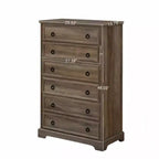 Commode moderne à 6 tiroirs, commodes pour chambre à coucher, chiffonnier haut, organisateurs et rangement de placard pour vêtements - Poignée facile à tirer