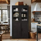 Meuble de rangement décoratif moderne et minimaliste en grain de bois, combinaison d'armoires avec étagères à 6 niveaux