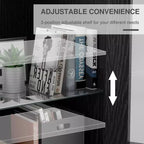 Meuble de rangement décoratif moderne et minimaliste en grain de bois, combinaison d'armoires avec étagères à 6 niveaux