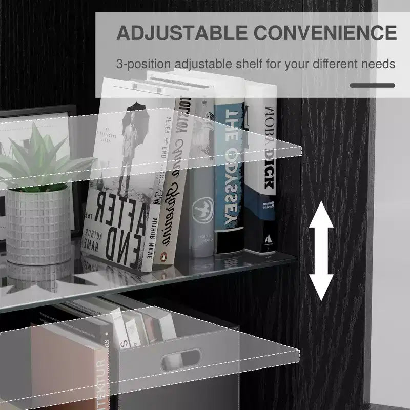 Meuble de rangement décoratif moderne et minimaliste en grain de bois, combinaison d'armoires avec étagères à 6 niveaux
