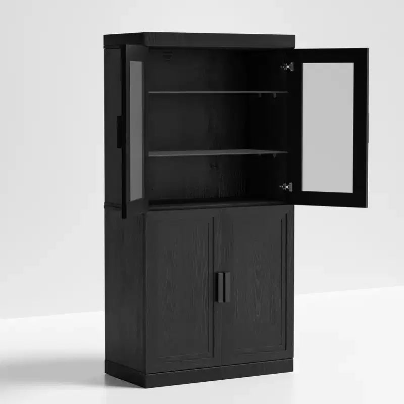Meuble de rangement décoratif moderne et minimaliste en grain de bois, combinaison d'armoires avec étagères à 6 niveaux