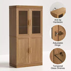 Meuble de rangement décoratif moderne et minimaliste en grain de bois, combinaison d'armoires avec étagères à 6 niveaux