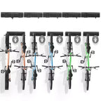 VEVOR Bike Storage Rack, 6 Bike Racks and 5 Helmets Hooks, Wall Mount Bike Storage Hanger, Home & Garage Organizer