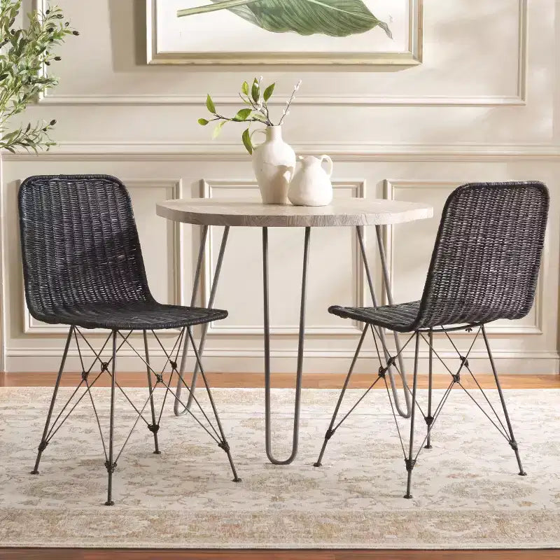 Chaise de salle à manger tressée Minerva (lot de 2) - DCH6508 - Safavieh