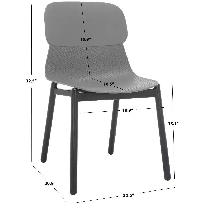 Chaise de salle à manger en plastique moulé Abbie (lot de 2) - SFV6900 - Safavieh Couture