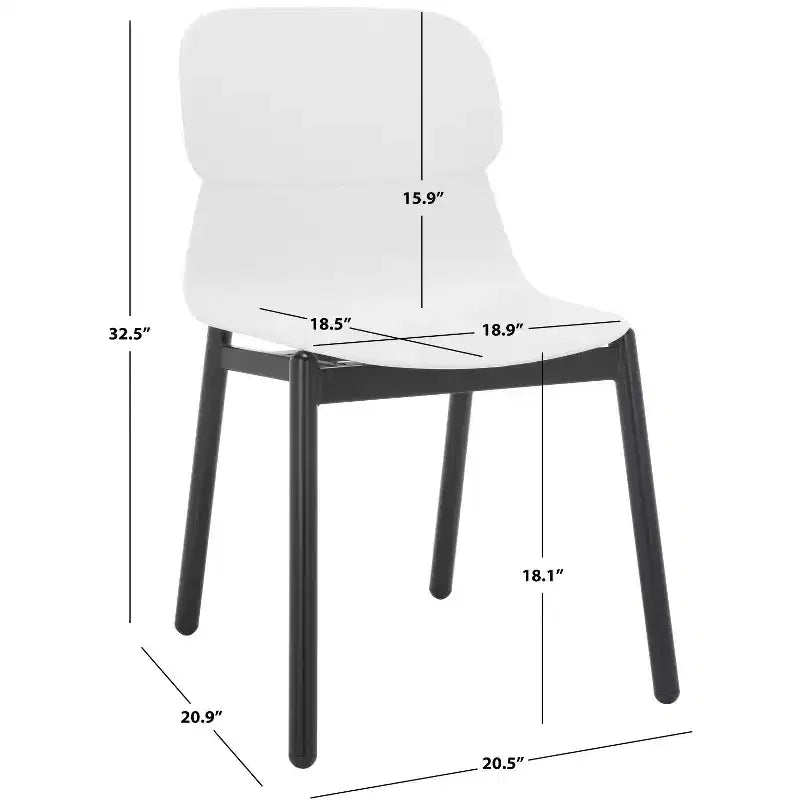 Chaise de salle à manger en plastique moulé Abbie (lot de 2) - SFV6900 - Safavieh Couture
