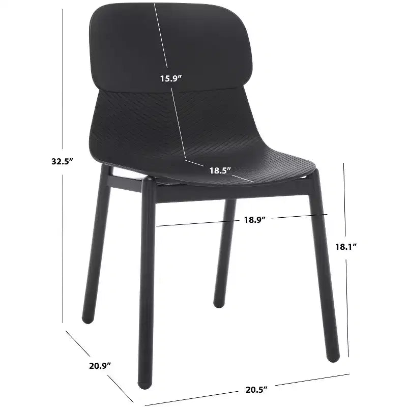 Chaise de salle à manger en plastique moulé Abbie (lot de 2) - SFV6900 - Safavieh Couture