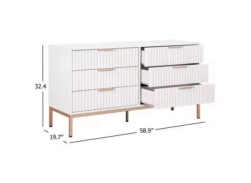 Commode 6 tiroirs Lylia - DRS9604 - Safavieh