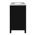 Meuble-lavabo Chic Crate-36 pouces avec évier en céramique, 4 tiroirs et portes à fermeture douce | Cadre en bois massif | Autonome | Noir