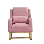 Fauteuils d'appoint modernes Okak pour chambre à coucher, fauteuil à bascule décontracté moderne à dossier haut de 27,5 po de largeur pour salon avec un oreiller lombaire