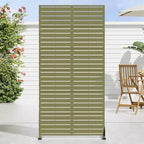 72 H35W Dovelina Gray Paravent métallique autoportant pour extérieur Clôture de jardin décorative