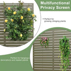 72 H35W Dovelina Gray Paravent métallique autoportant pour extérieur Clôture de jardin décorative